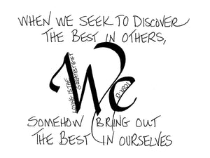 We