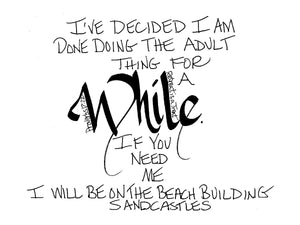 While